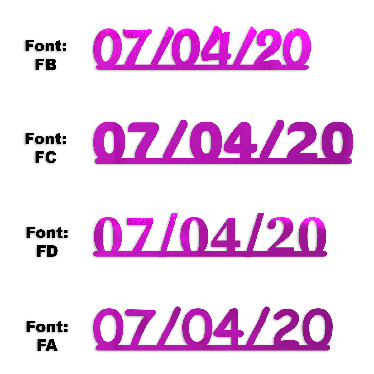 Custom-Fetti Date - 07/04/24 or 07/04/25  Fuchsia