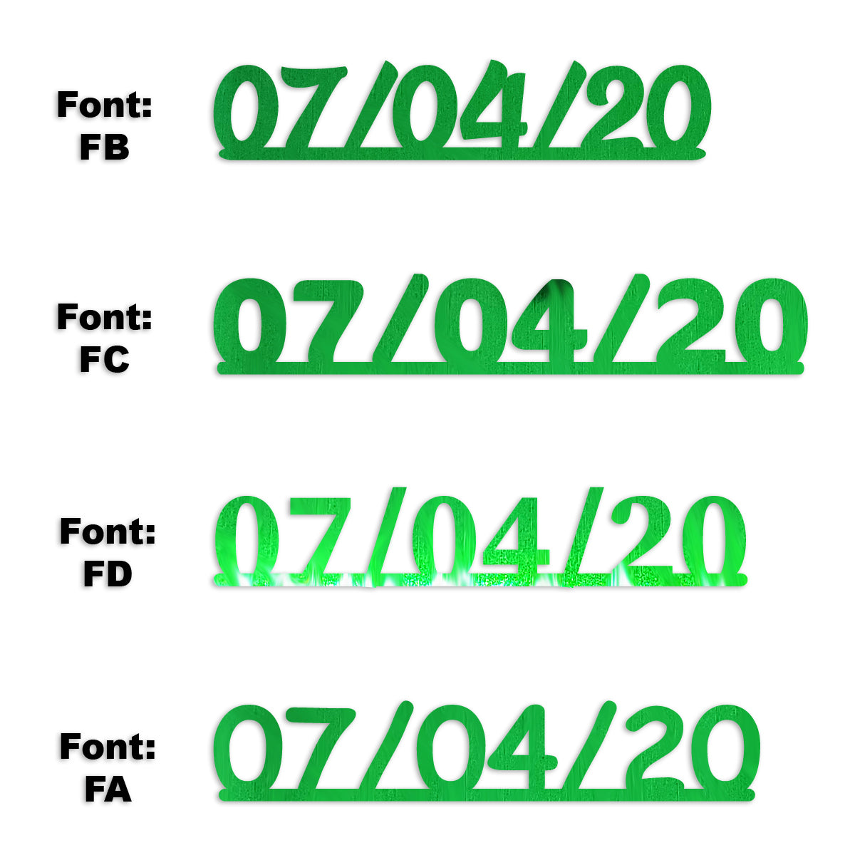 Custom-Fetti Date - 07/04/24 or 07/04/25  Green