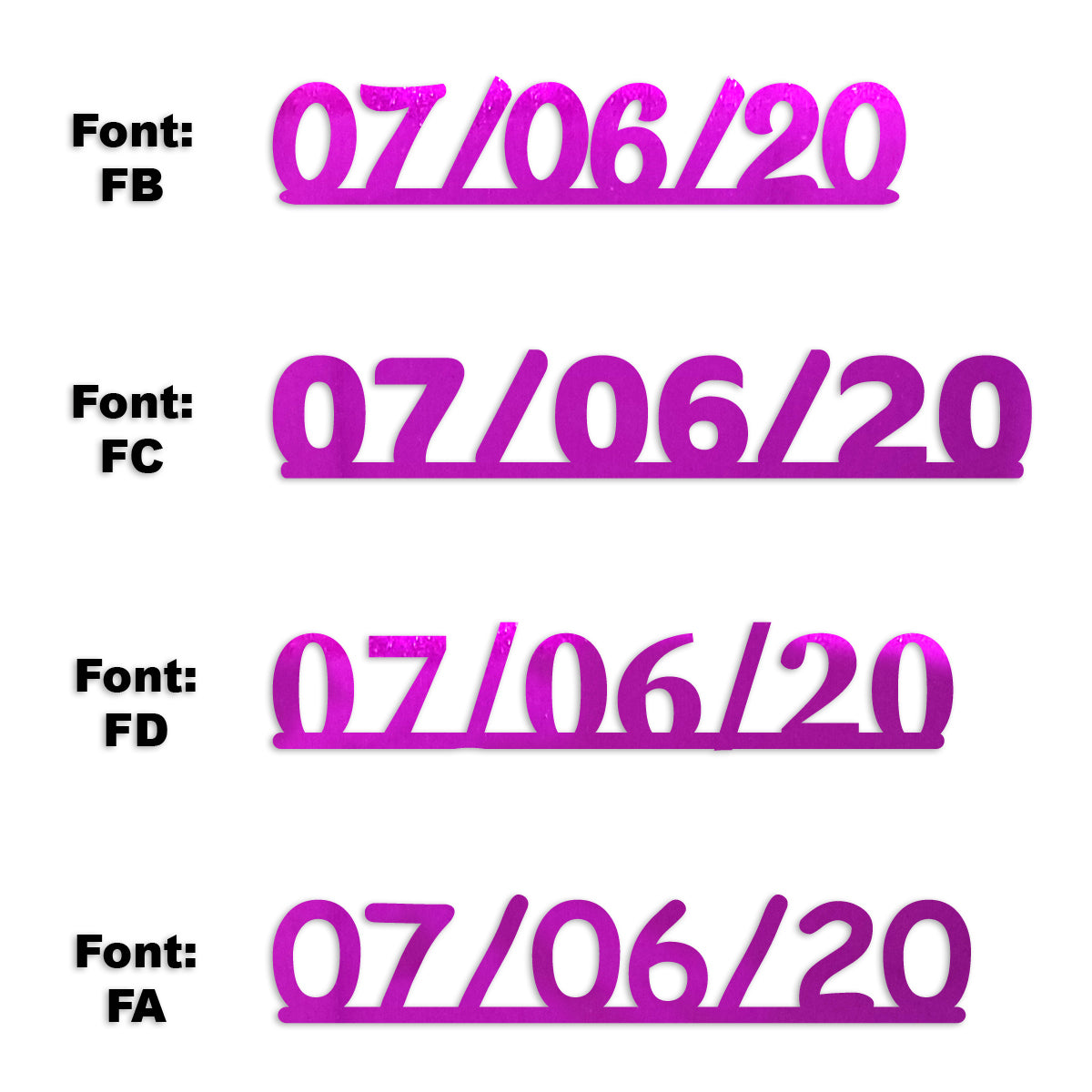 Custom-Fetti Date - 07/06/24 or 07/06/25  Fuchsia