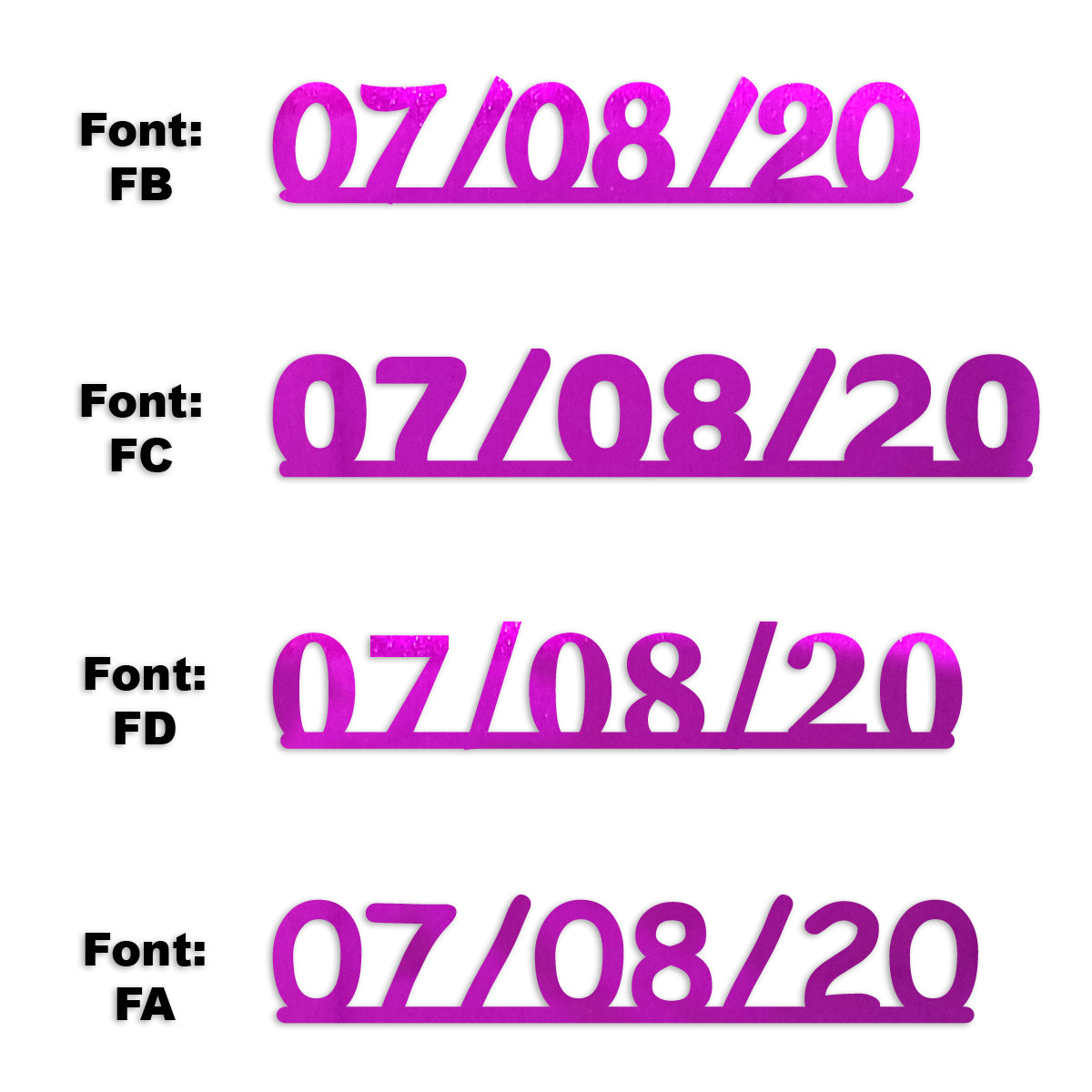 Custom-Fetti Date - 07/08/24 or 07/08/25  Fuchsia