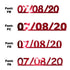Custom-Fetti Date - 07/08/24 or 07/08/25  Red