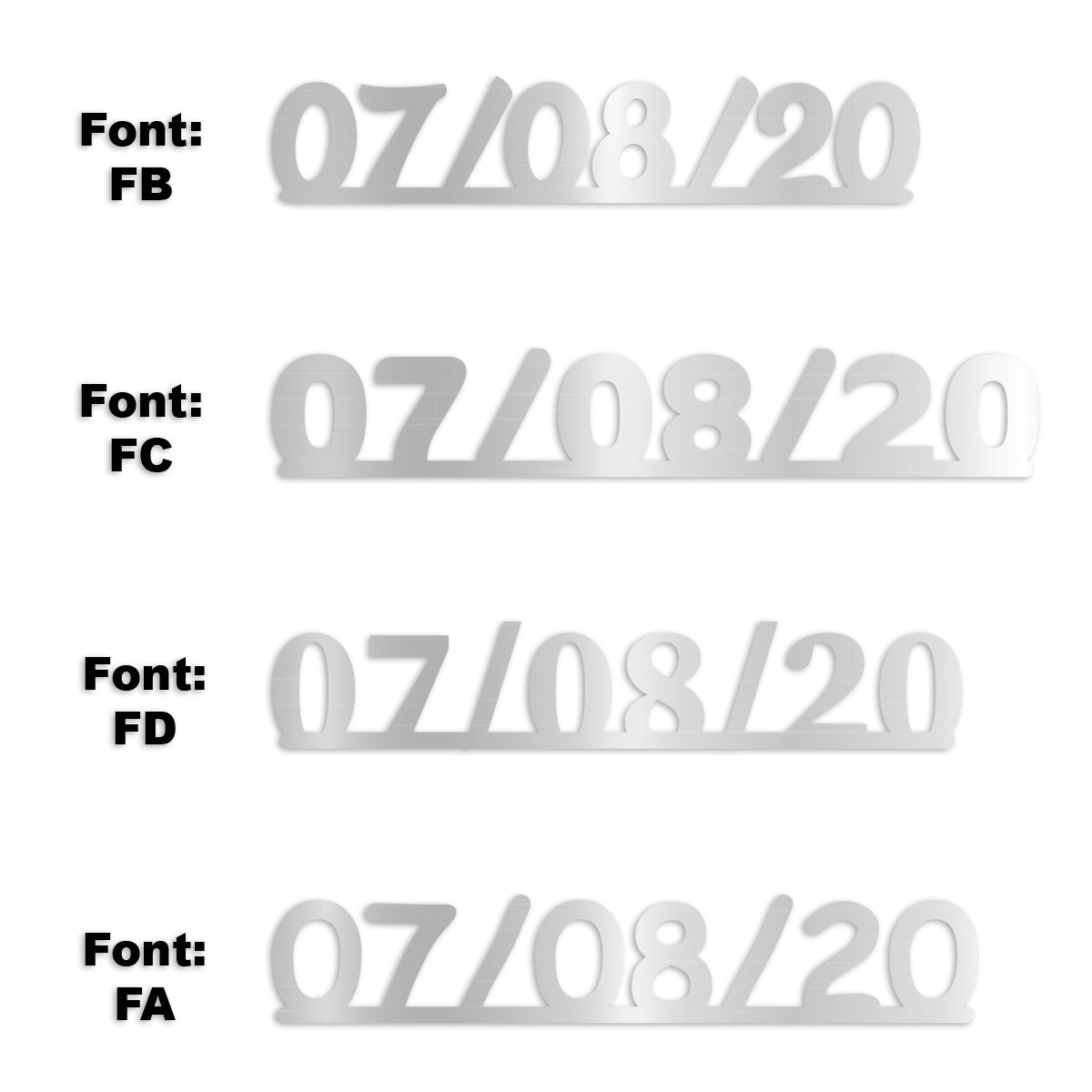 Custom-Fetti Date - 07/08/24 or 07/08/25  Silver