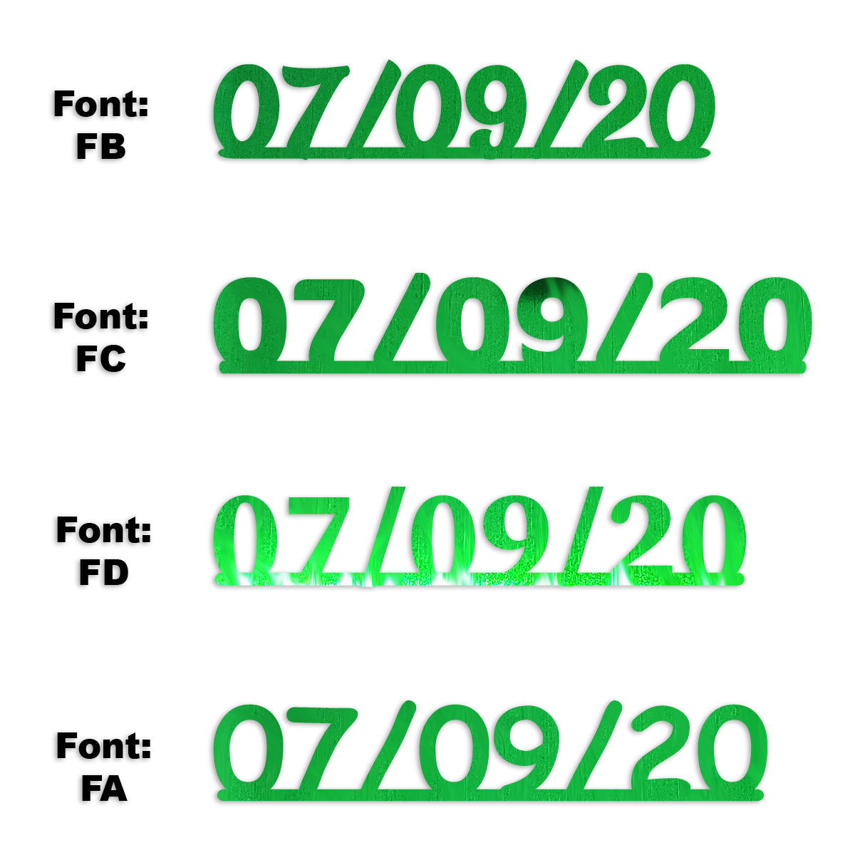 Custom-Fetti Date - 07/09/24 or 07/09/25  Green