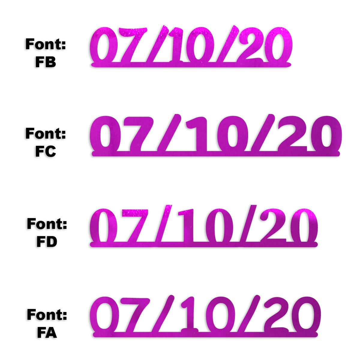 Custom-Fetti Date - 07/10/24 or 07/10/25  Fuchsia
