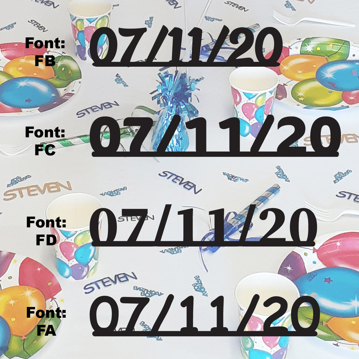 Custom-Fetti Date - 07/11/24 or 07/11/25  Black