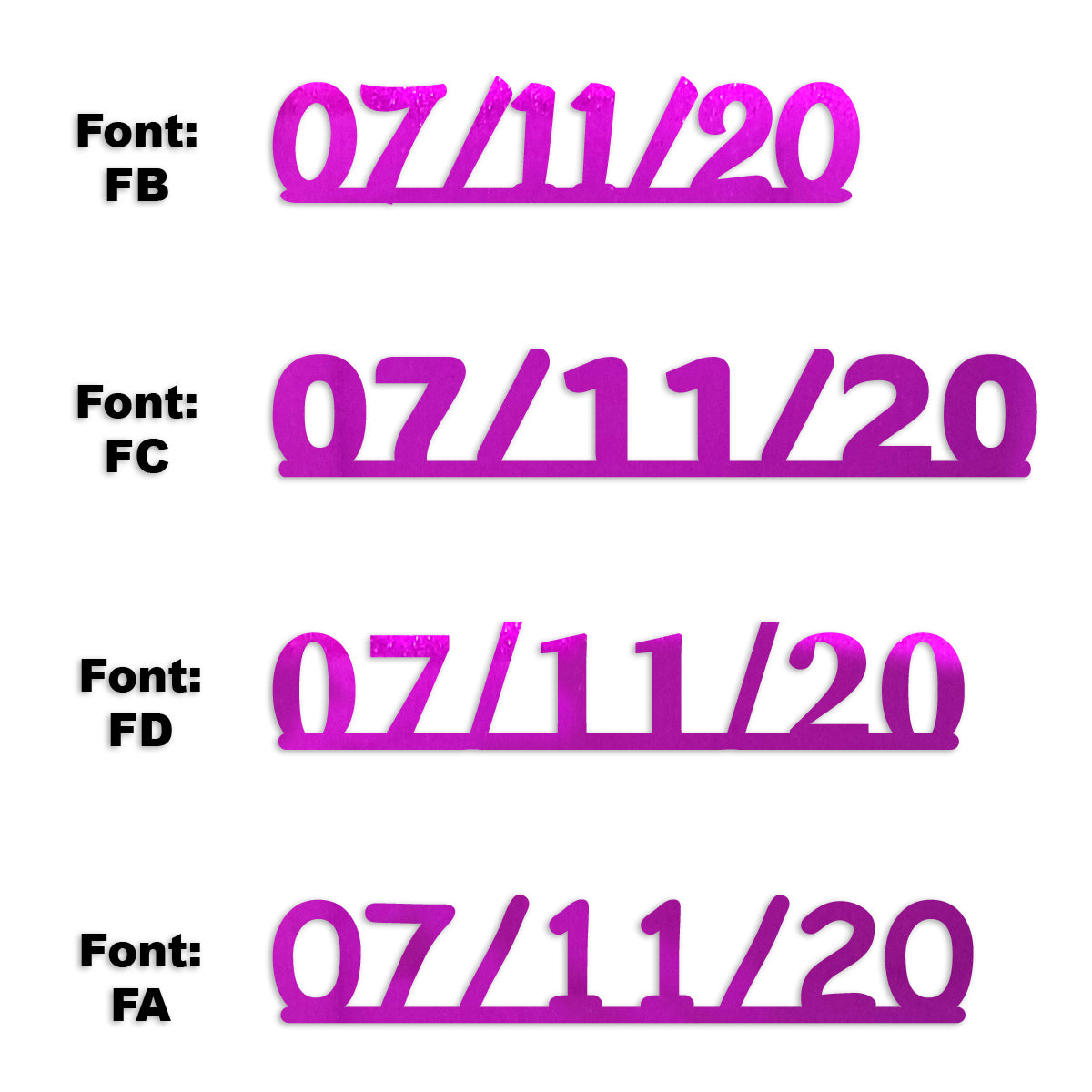 Custom-Fetti Date - 07/11/24 or 07/11/25  Fuchsia
