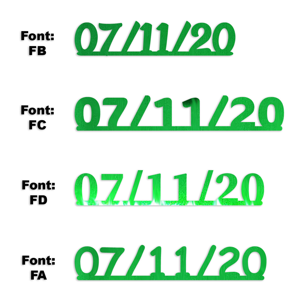 Custom-Fetti Date - 07/11/24 or 07/11/25  Green