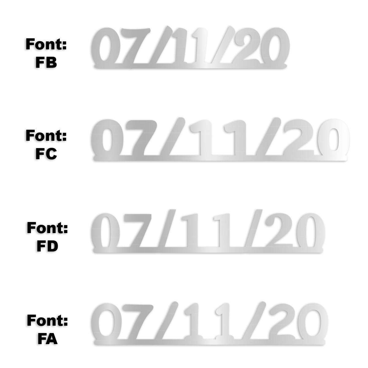 Custom-Fetti Date - 07/11/24 or 07/11/25  Silver