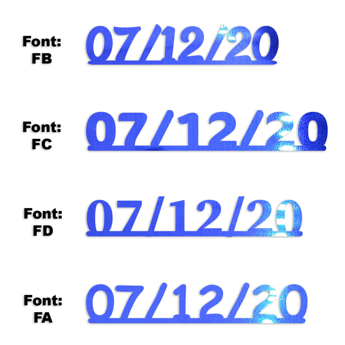Custom-Fetti Date - 07/12/24 or 07/12/25  Blue Royal