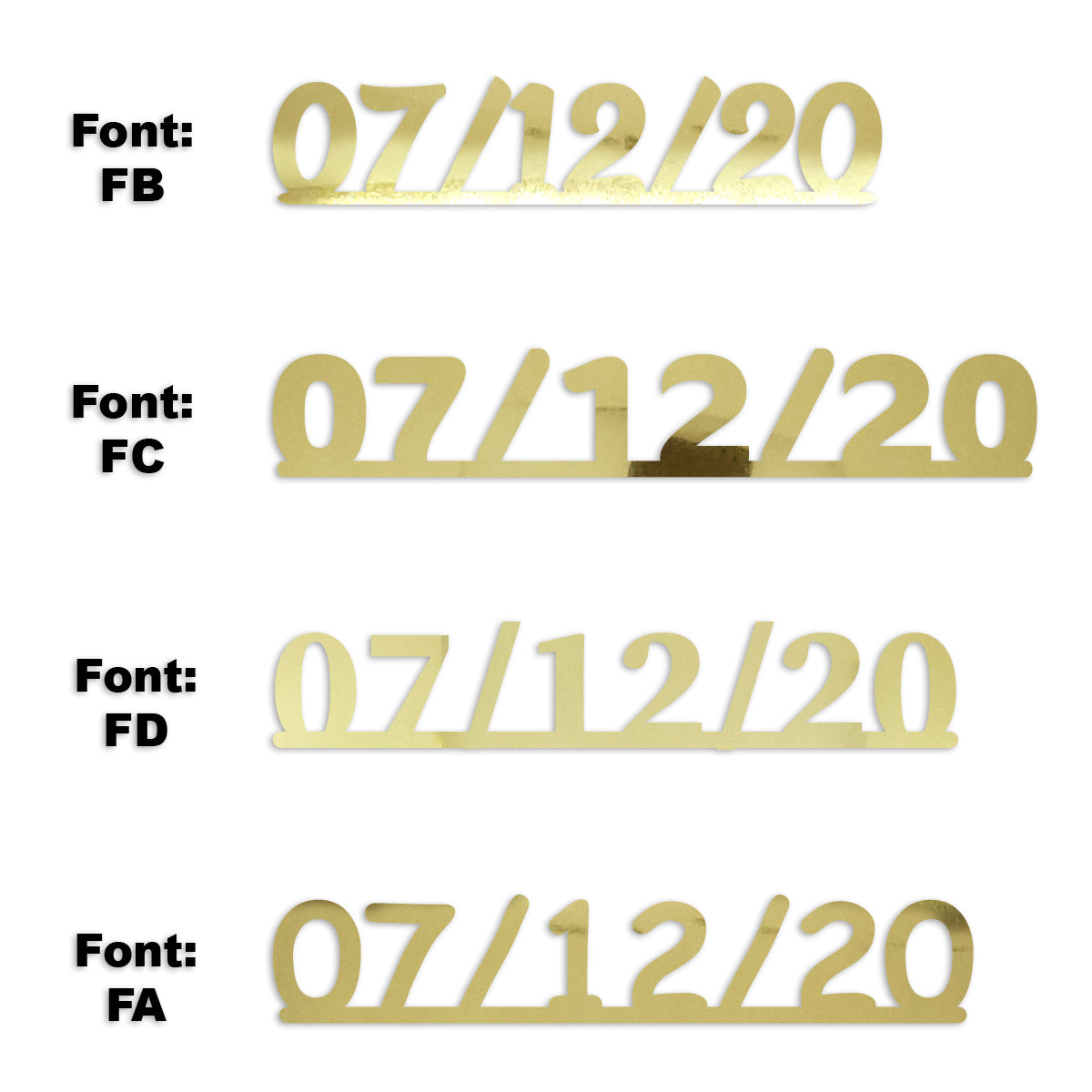 Custom-Fetti Date - 07/12/24 or 07/12/25  Gold