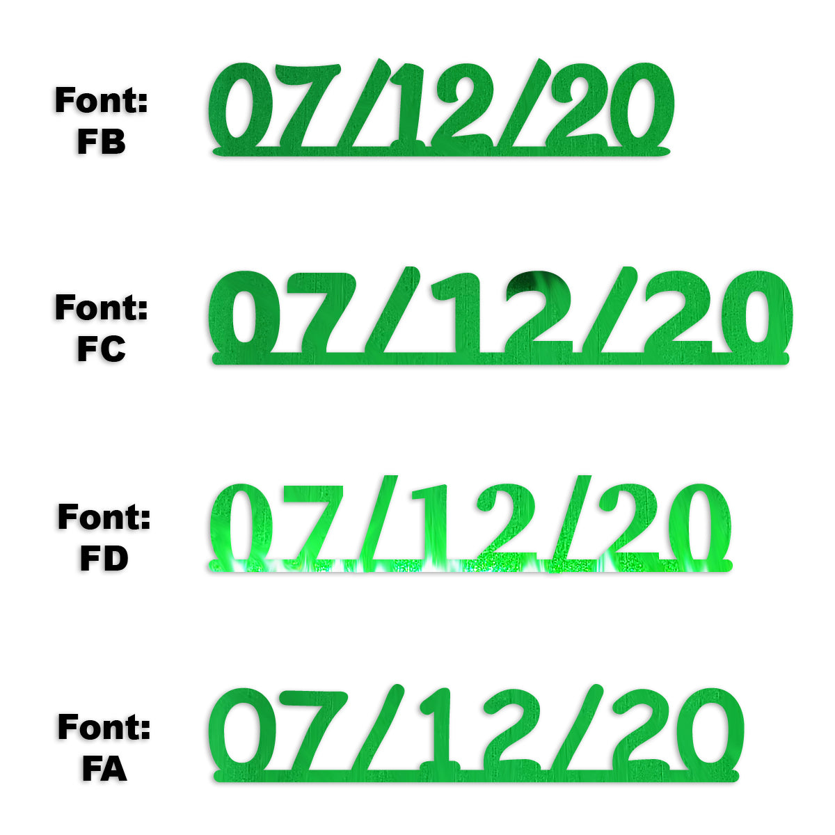Custom-Fetti Date - 07/12/24 or 07/12/25  Green