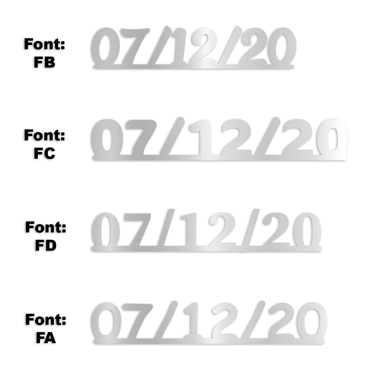 Custom-Fetti Date - 07/12/24 or 07/12/25  Silver