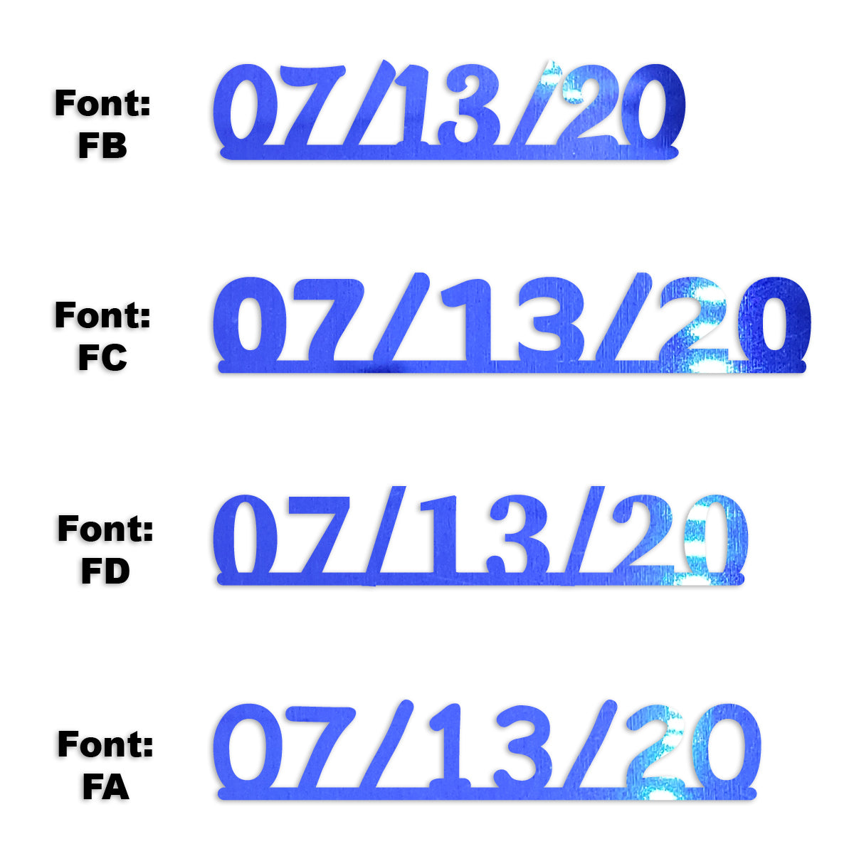 Custom-Fetti Date - 07/13/24 or 07/13/25  Blue Royal