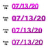 Custom-Fetti Date - 07/13/24 or 07/13/25  Fuchsia