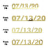 Custom-Fetti Date - 07/13/24 or 07/13/25  Gold