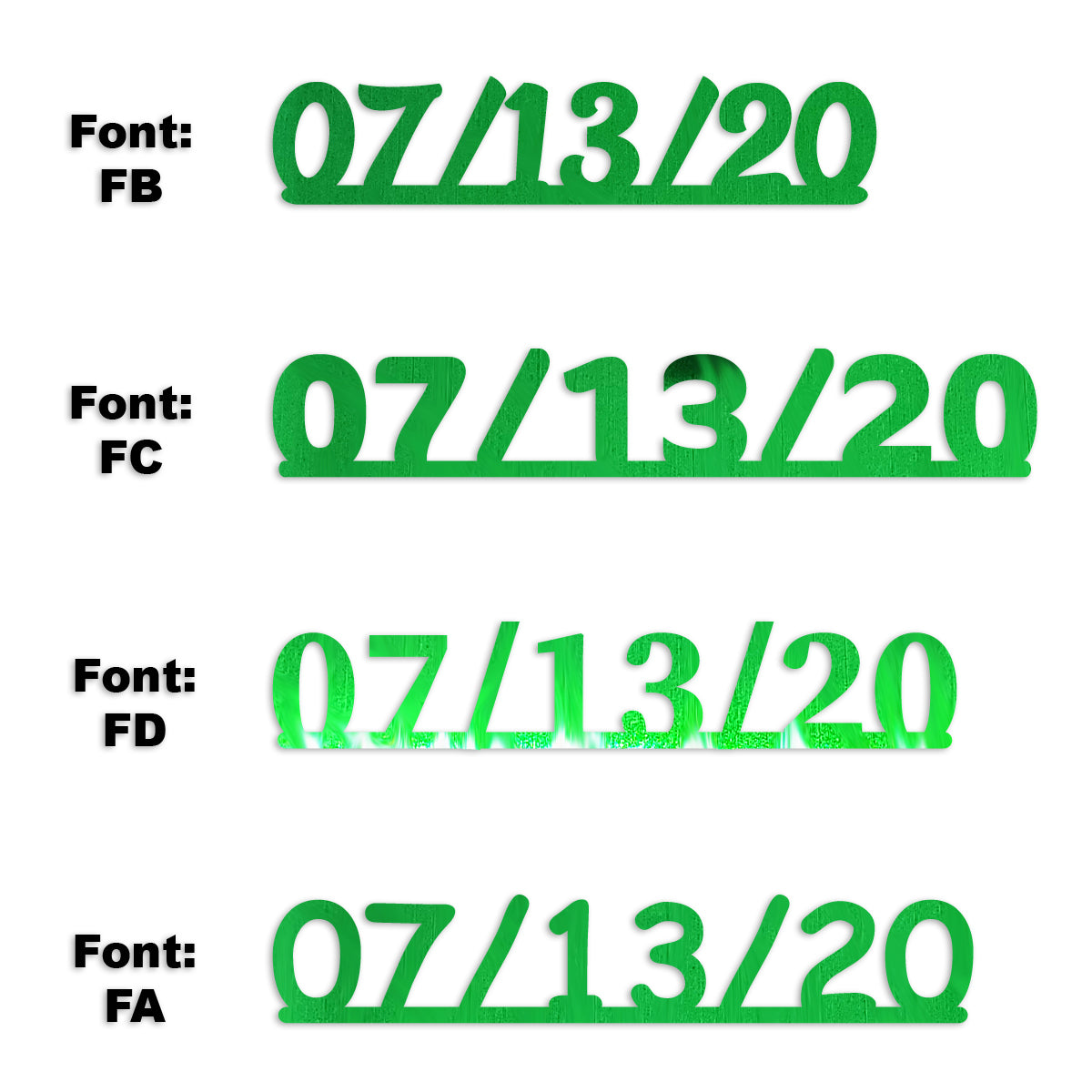 Custom-Fetti Date - 07/13/24 or 07/13/25  Green