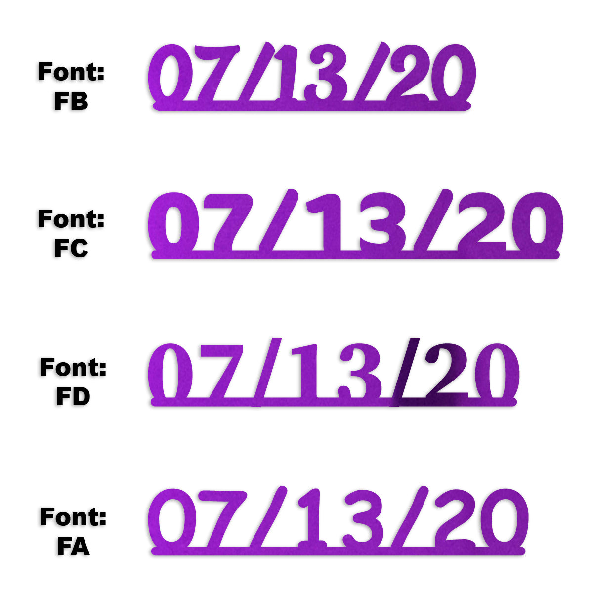 Custom-Fetti Date - 07/13/24 or 07/13/25  Purple