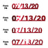 Custom-Fetti Date - 07/13/24 or 07/13/25  Red
