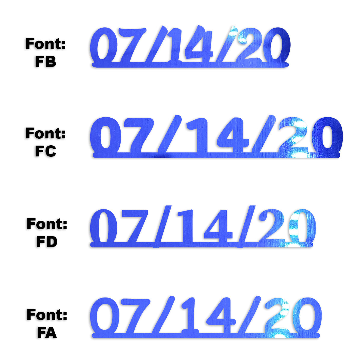 Custom-Fetti Date - 07/14/24 or 07/14/25  Blue Royal