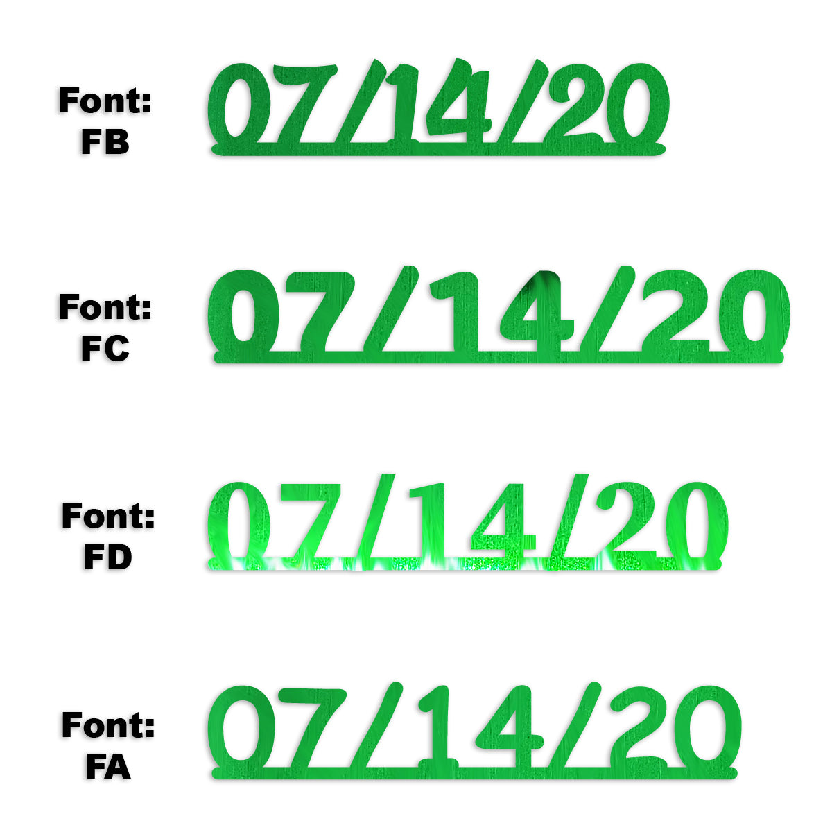Custom-Fetti Date - 07/14/24 or 07/14/25  Green