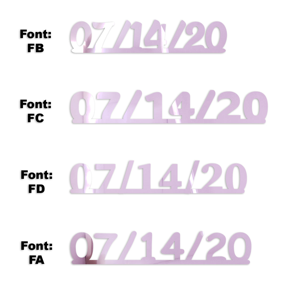 Custom-Fetti Date - 07/14/24 or 07/14/25  Pink