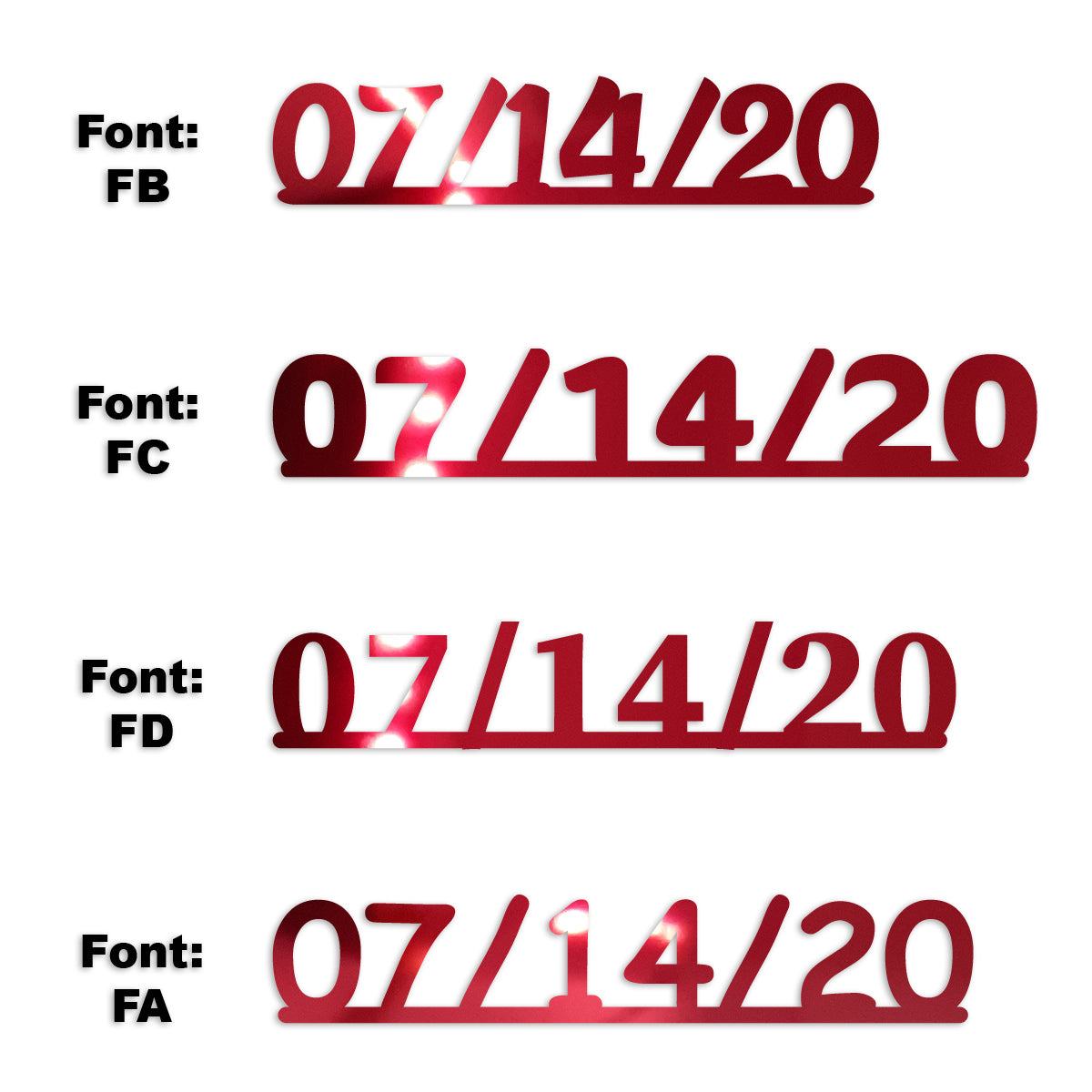 Custom-Fetti Date - 07/14/24 or 07/14/25  Red