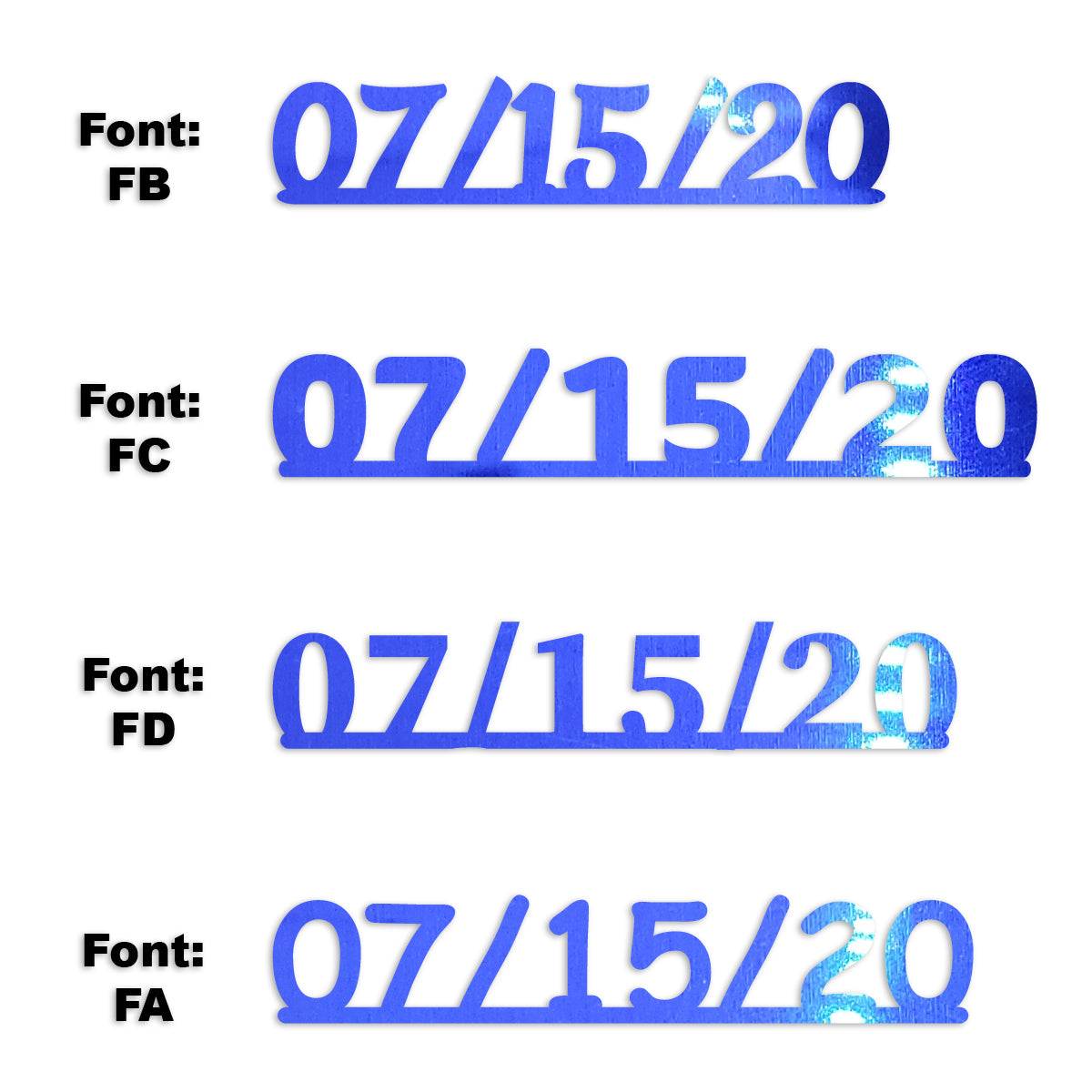 Custom-Fetti Date - 07/15/24 or 07/15/25  Blue Royal