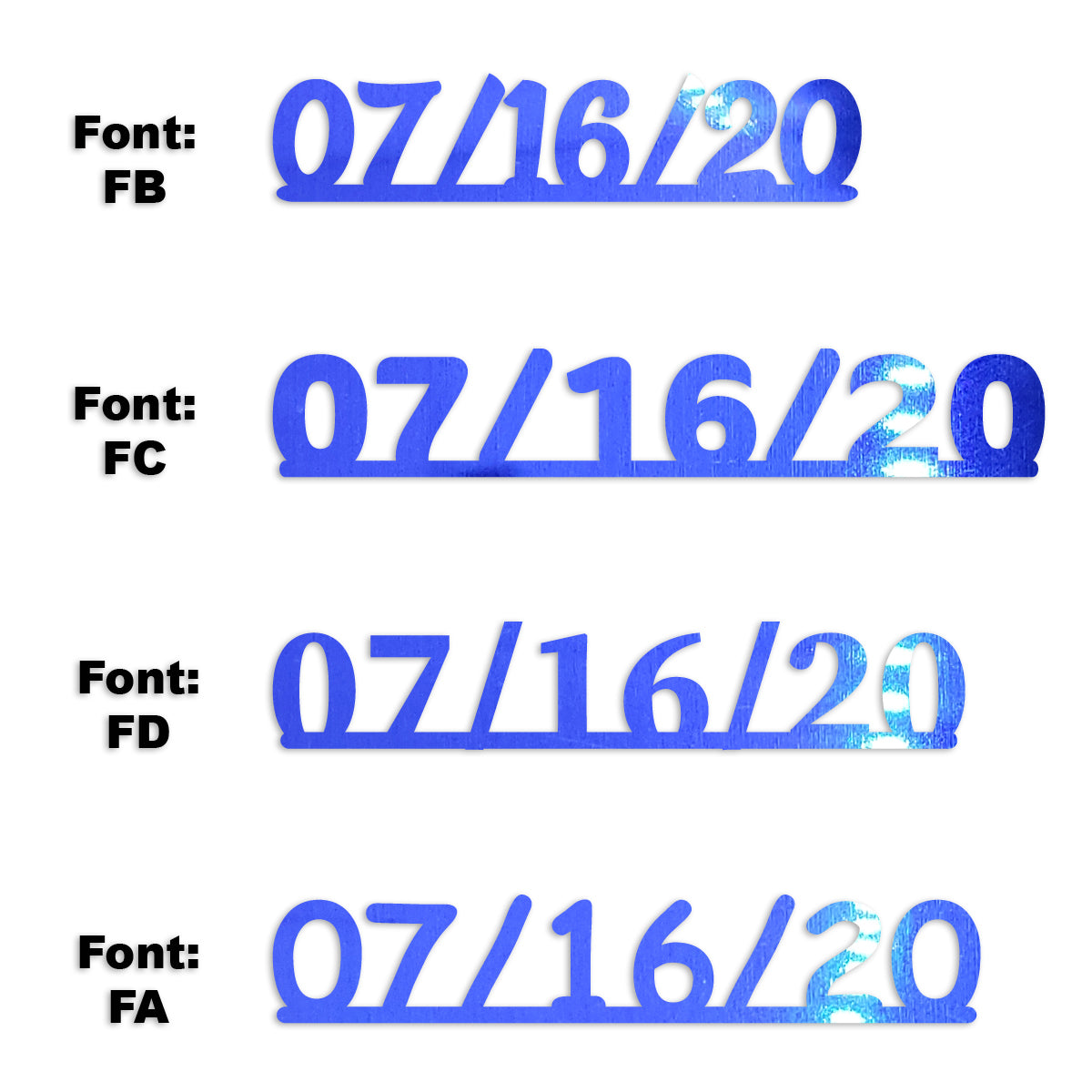 Custom-Fetti Date - 07/16/24 or 07/16/25  Blue Royal