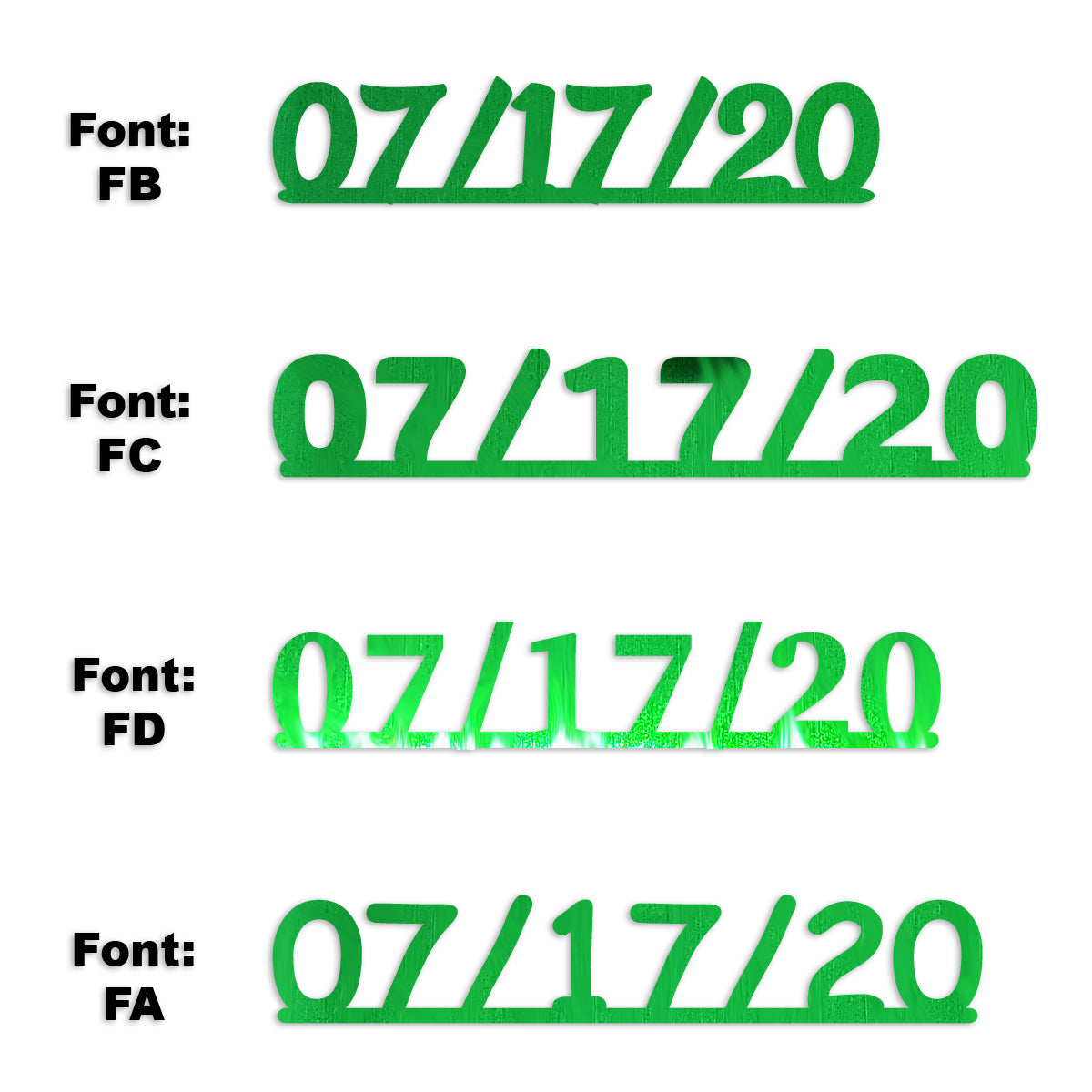 Custom-Fetti Date - 07/17/24 or 07/17/25  Green