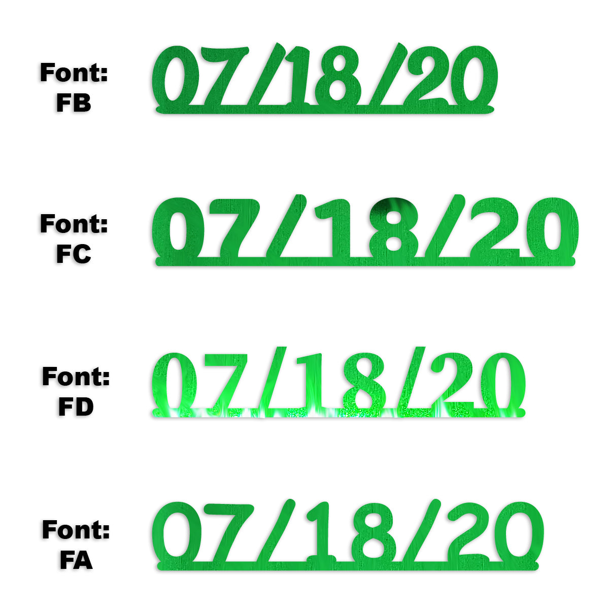 Custom-Fetti Date - 07/18/24 or 07/18/25  Green