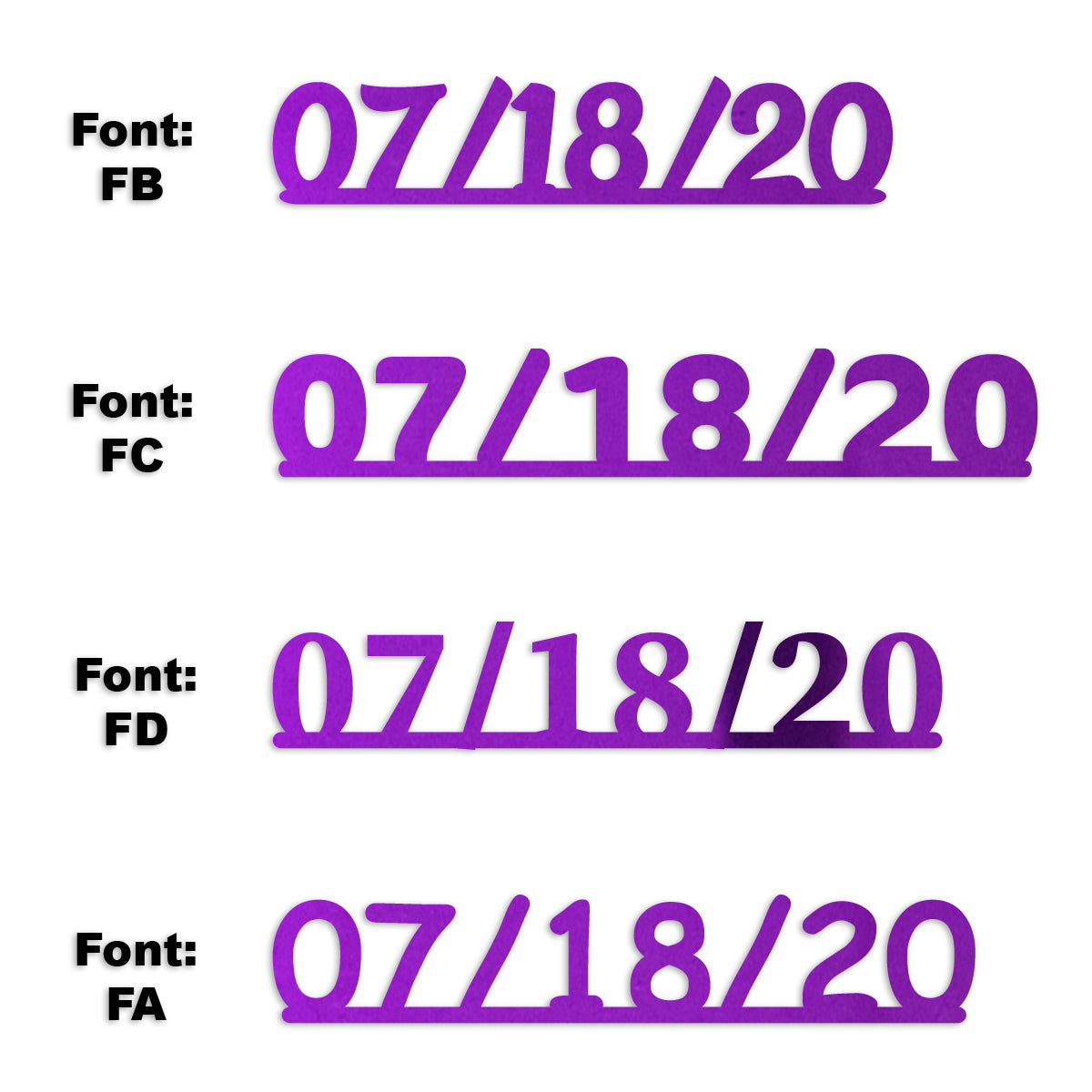 Custom-Fetti Date - 07/18/24 or 07/18/25  Purple