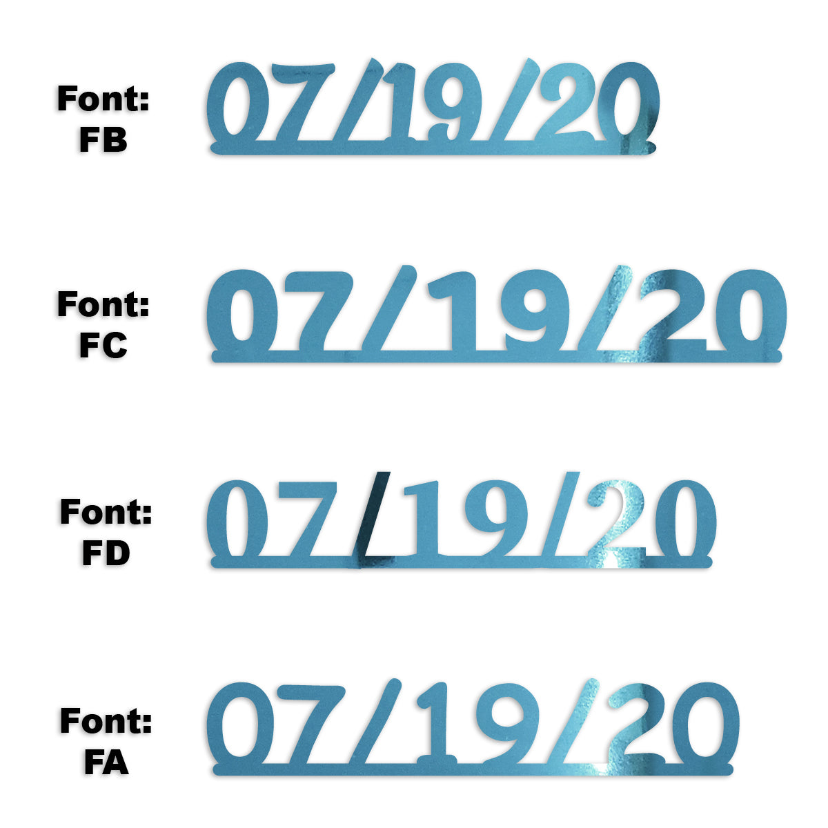 Custom-Fetti Date - 07/19/24 or 07/19/25  Blue Sky