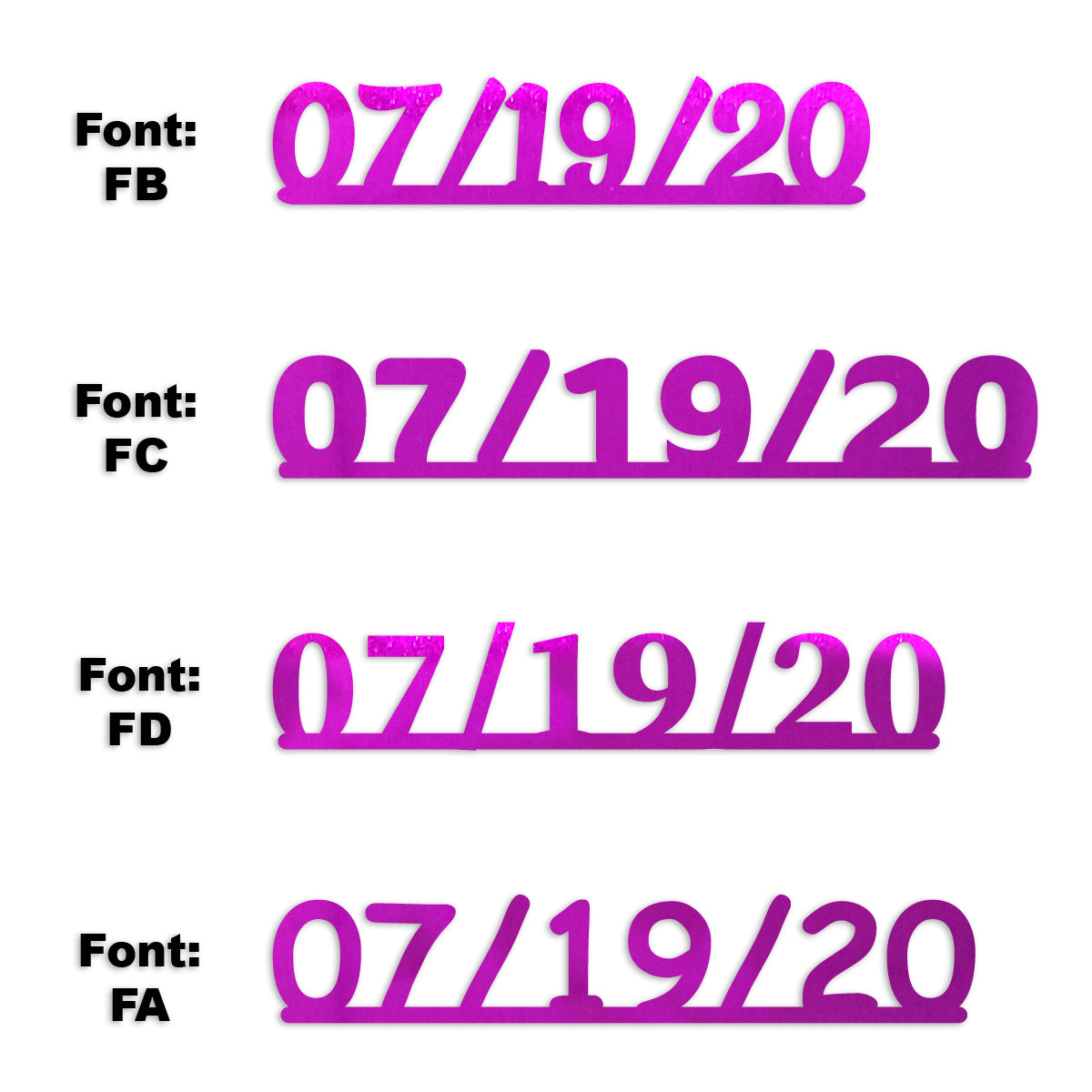 Custom-Fetti Date - 07/19/24 or 07/19/25  Fuchsia