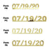 Custom-Fetti Date - 07/19/24 or 07/19/25  Gold