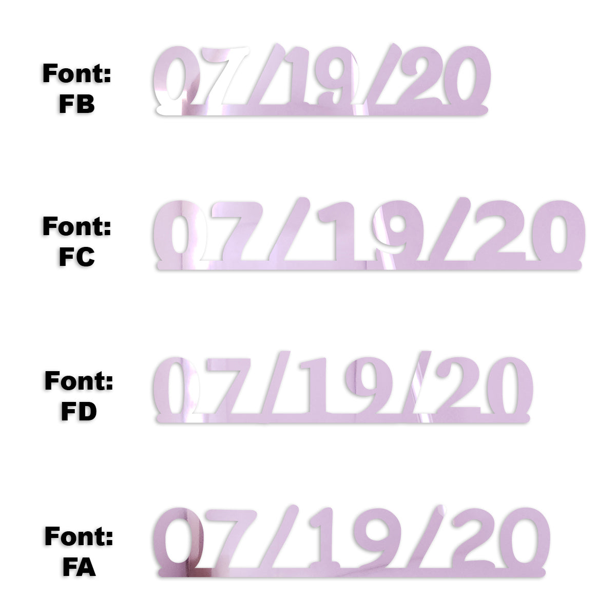 Custom-Fetti Date - 07/19/24 or 07/19/25  Pink