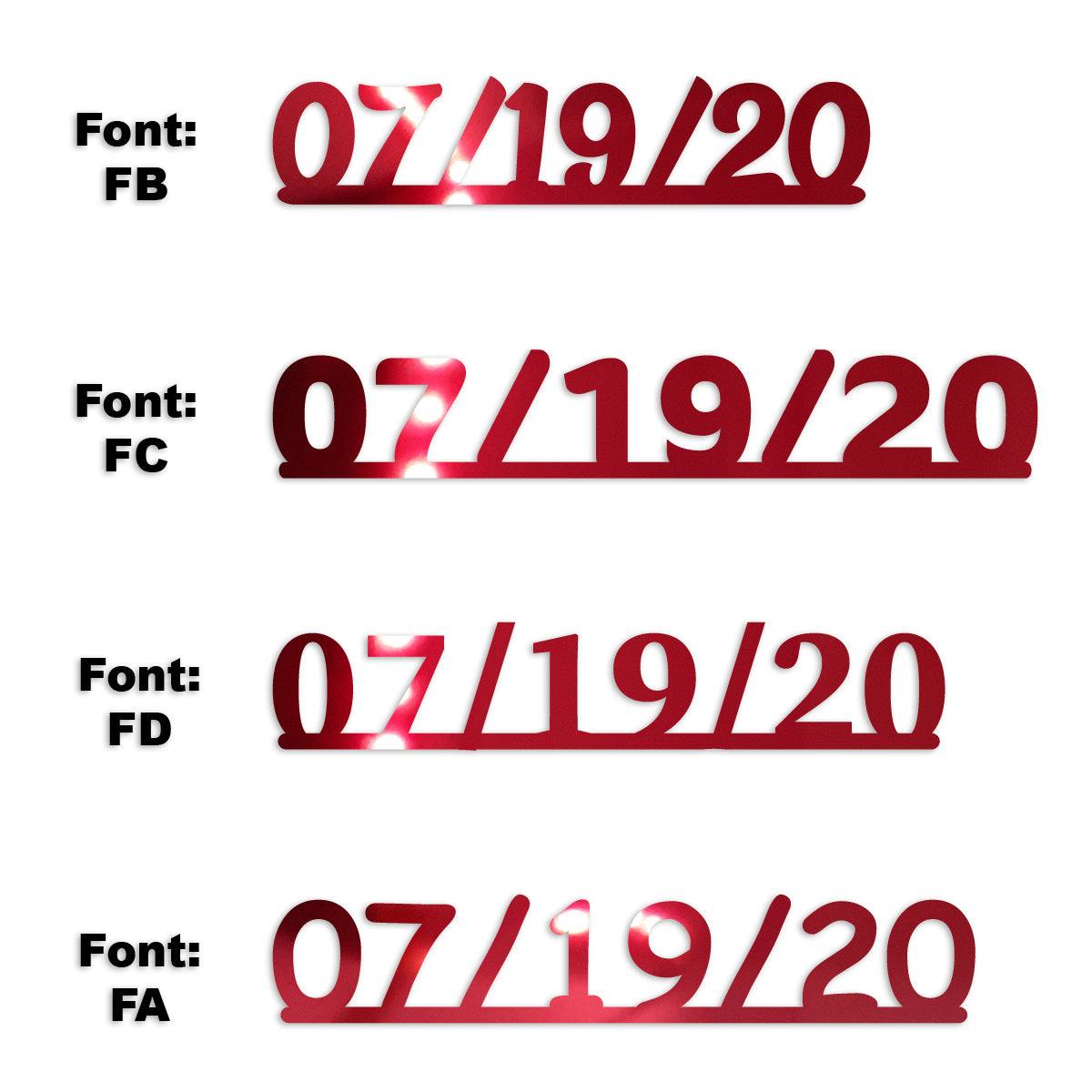Custom-Fetti Date - 07/19/24 or 07/19/25  Red
