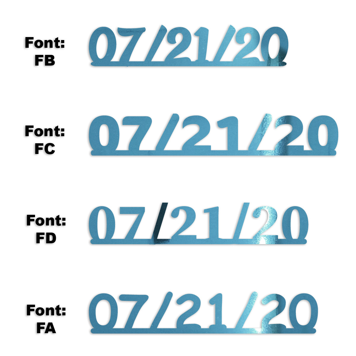 Custom-Fetti Date - 07/21/24 or 07/21/25  Blue Sky