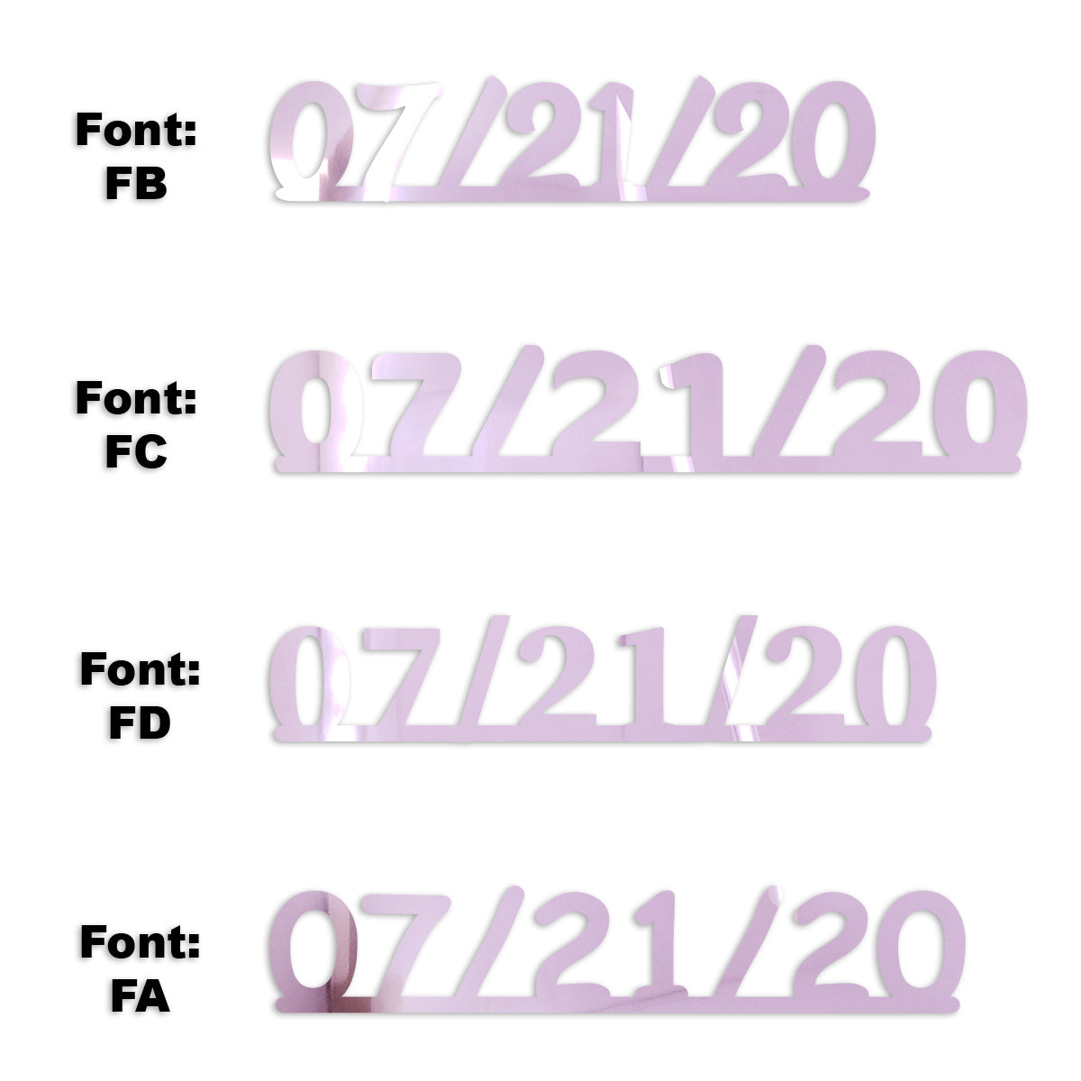 Custom-Fetti Date - 07/21/24 or 07/21/25  Pink
