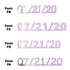 Custom-Fetti Date - 07/21/24 or 07/21/25  Pink