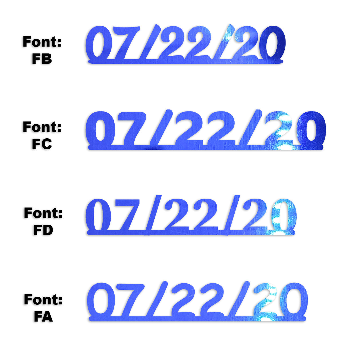 Custom-Fetti Date - 07/22/24 or 07/22/25  Blue Royal