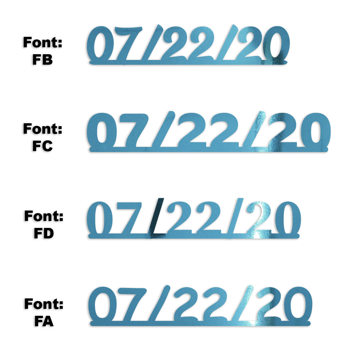 Custom-Fetti Date - 07/22/24 or 07/22/25  Blue Sky