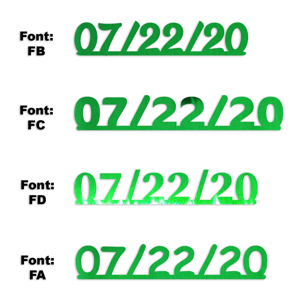 Custom-Fetti Date - 07/22/24 or 07/22/25  Green