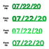 Custom-Fetti Date - 07/22/24 or 07/22/25  Green