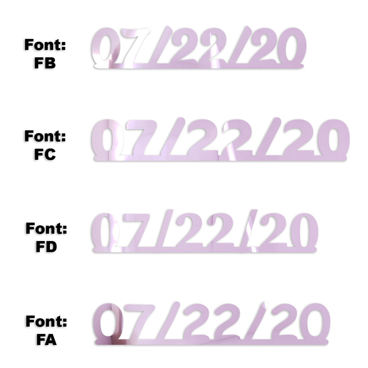 Custom-Fetti Date - 07/22/24 or 07/22/25  Pink