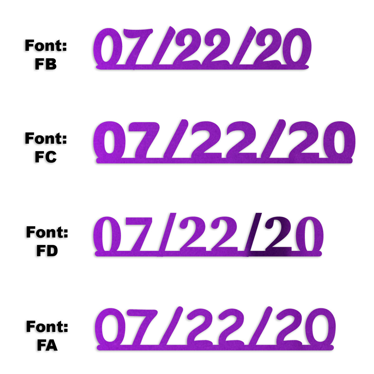 Custom-Fetti Date - 07/22/24 or 07/22/25  Purple
