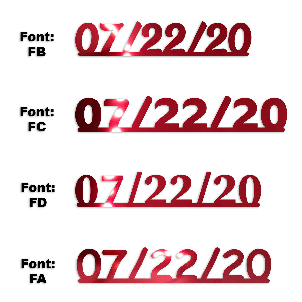 Custom-Fetti Date - 07/22/24 or 07/22/25  Red