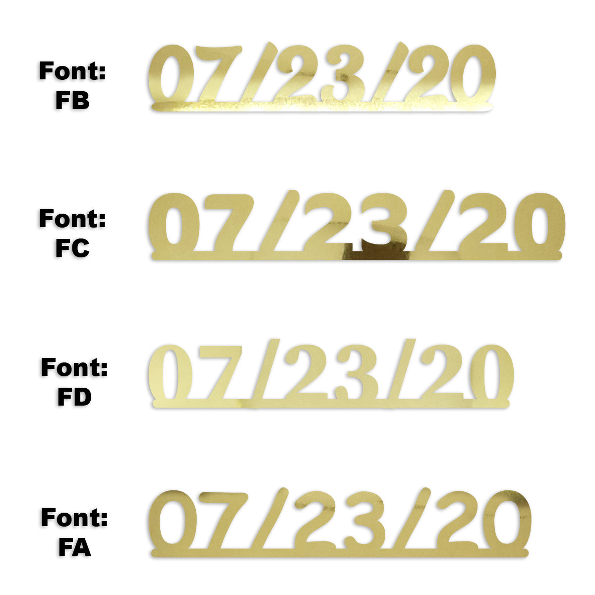 Custom-Fetti Date - 07/23/24 or 07/23/25  Gold