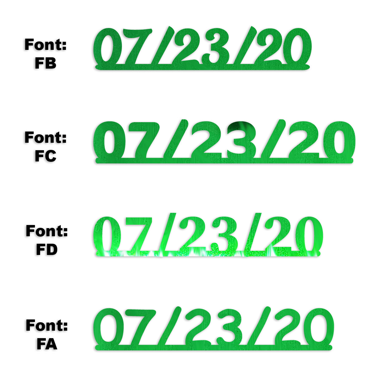 Custom-Fetti Date - 07/23/24 or 07/23/25  Green