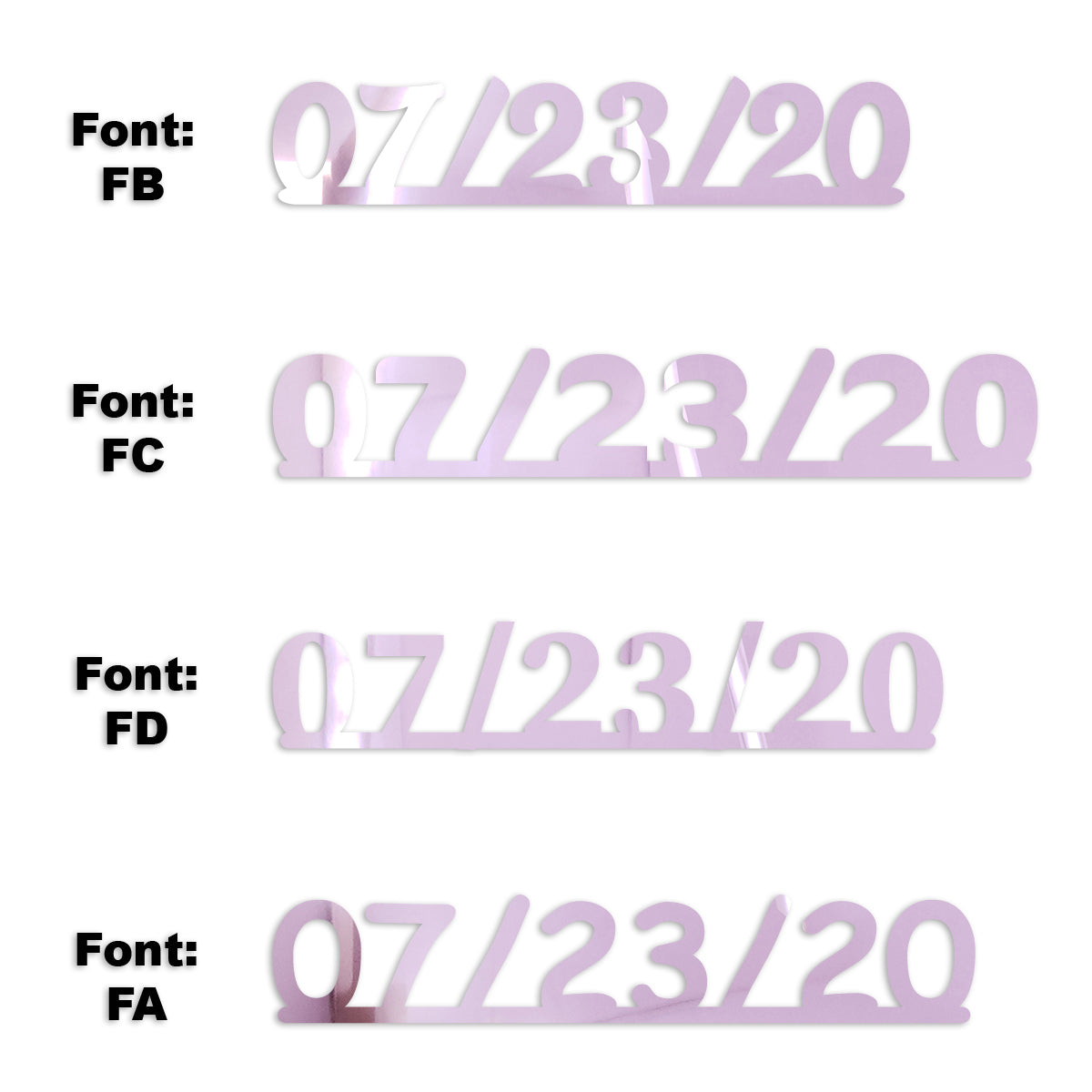 Custom-Fetti Date - 07/23/24 or 07/23/25  Pink