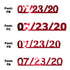 Custom-Fetti Date - 07/23/24 or 07/23/25  Red